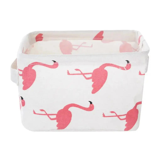 1pc Cotton Linen Fabric Waterproof Desktop Sundries Basket Storage Box