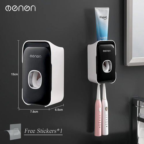 MENGNI Automatic Toothpaste Dispenser Wall-Mounted Bathroom Toothpaste