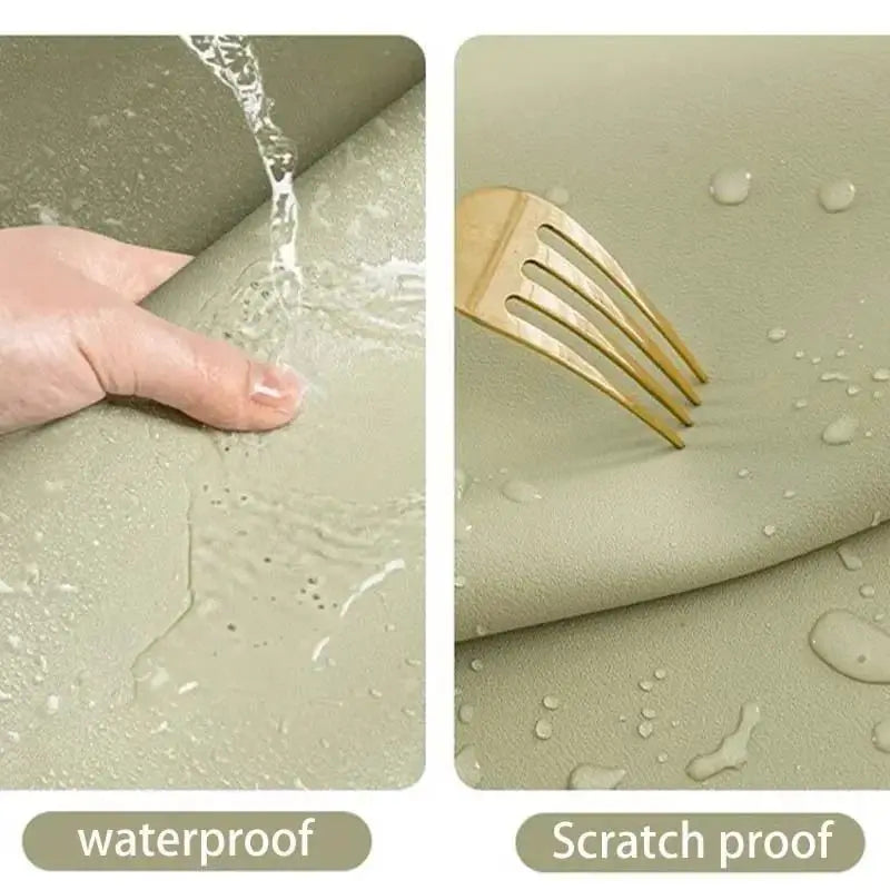 Leather Table cloth for Home Easy Clean Table Protector Waterproof Tea