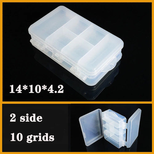 Transparent Plastic box Screw Compartment Box Jewelry Earring Display