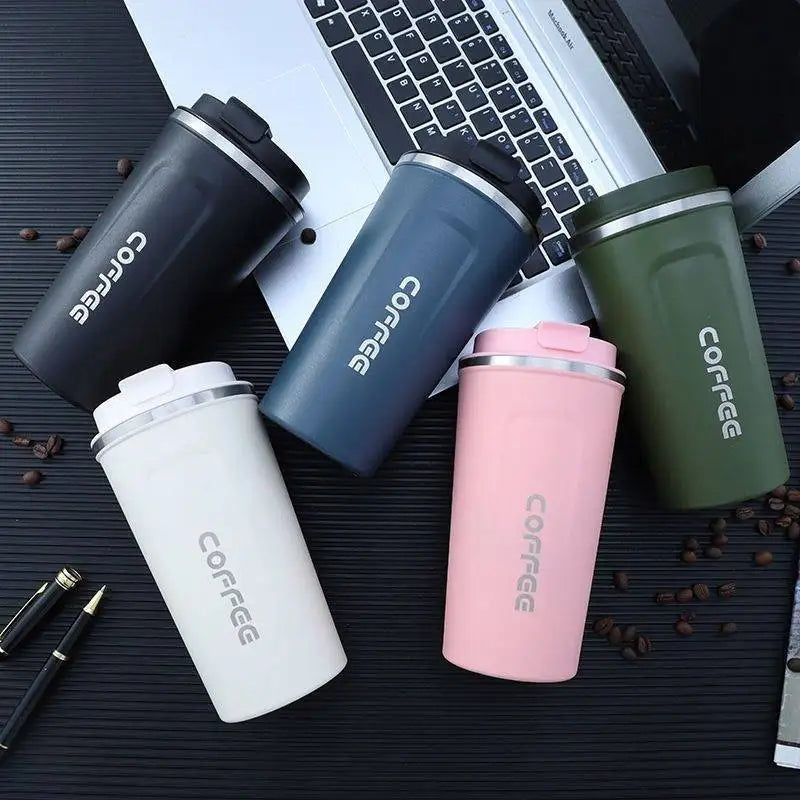380/510ML Travel Stainless Steel Coffee Cup Thermal Mug Leak-Proof