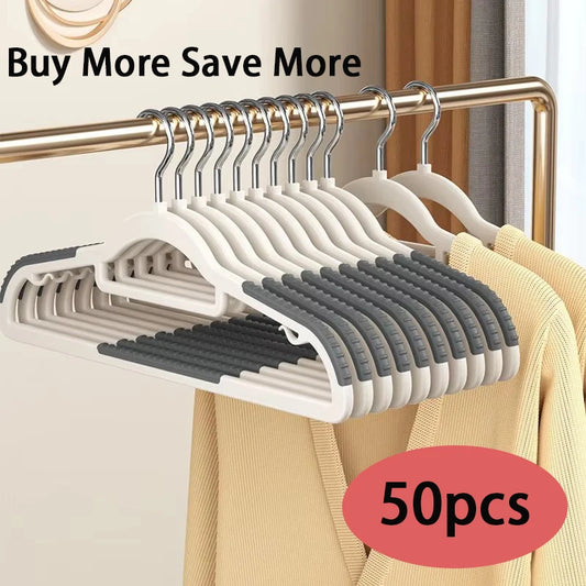 10 Piece Set Of Heavy-Duty Dry And Wet Hangers With Anti Slip Pads