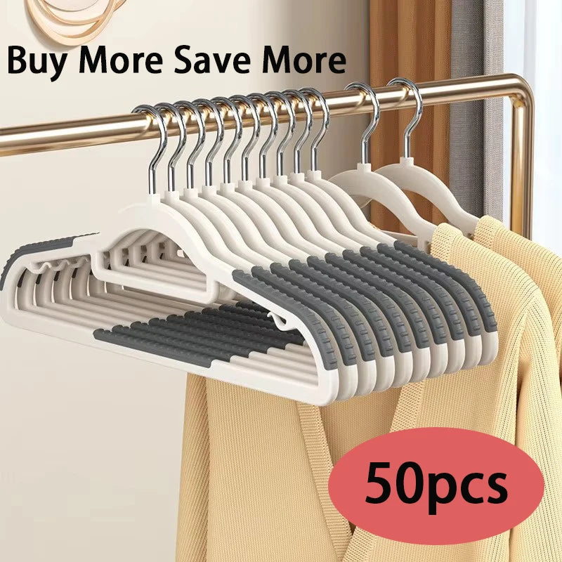 10 Piece Set Of Heavy-Duty Dry And Wet Hangers With Anti Slip Pads