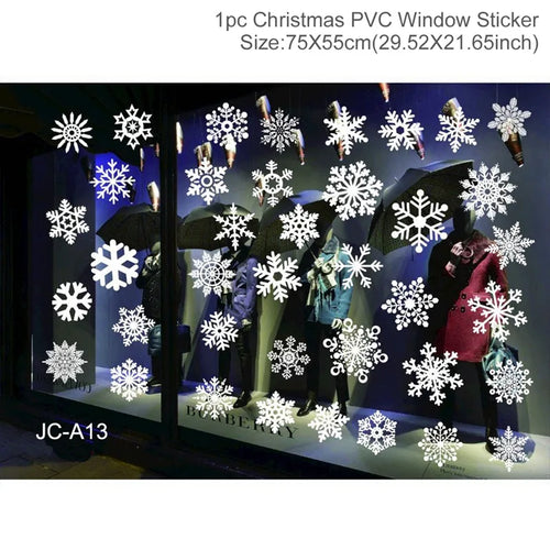 Christmas Window Stickers Merry Christmas Decorations for Home 2025