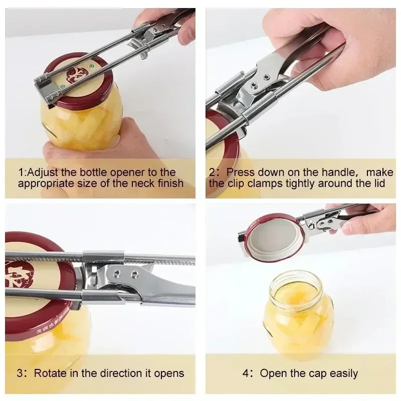 Adjustable Bottle Opener Stainless Steel Beer Wine Openers