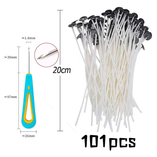 Multiple Sizes Waxed Cotton Thread Candle Wick 100pcs/set Smokeless