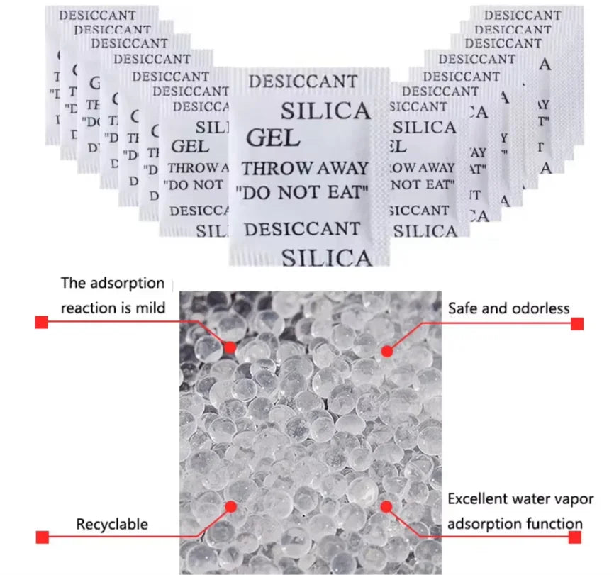 1g 100/200/500g Non Toxic Silica Gel Desiccant Damp Kitchen Room
