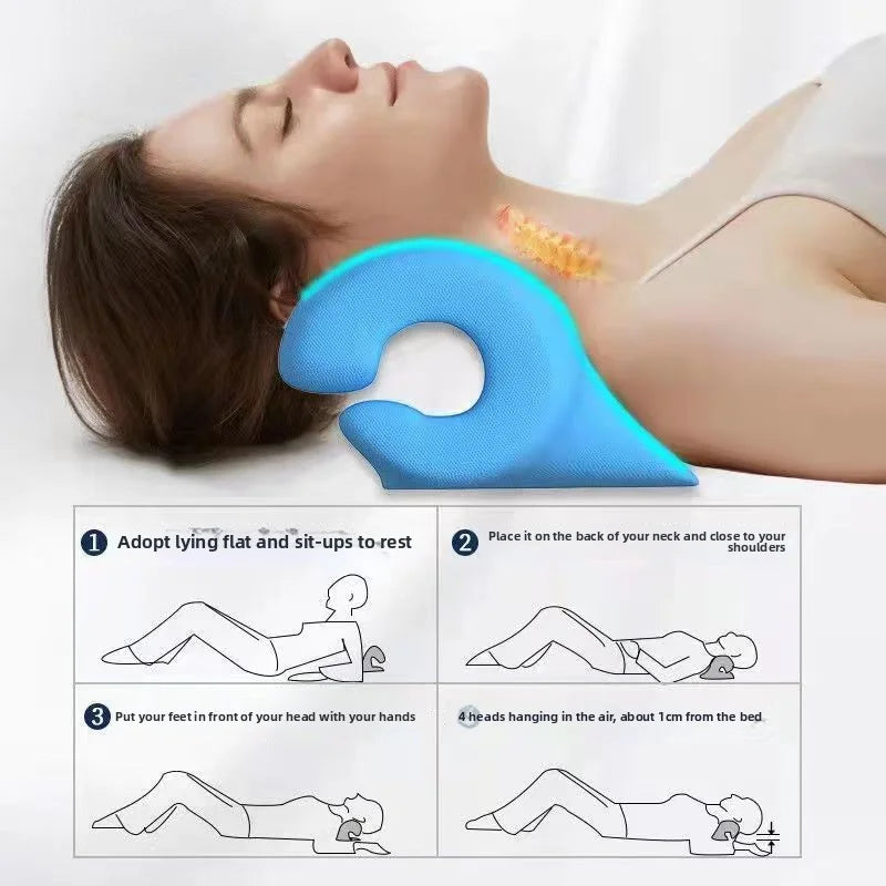 C-shaped pillow cervical massage pillow neck correction traction