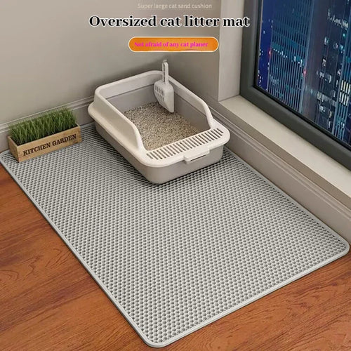 Double Layer Cat Litter Traymat Extra Large Size Sand Control Non-Slip