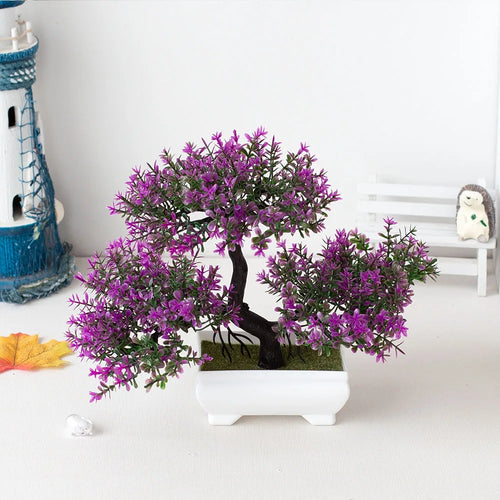 Artificial Plastic Plants Bonsai Small Tree Pot Fake Plant Potted