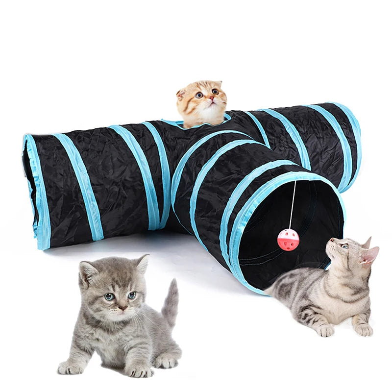 Cat Tunnel  Foldable Cats Tunnel Cat Toy Breathable Drill Barrel for