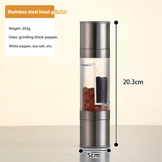 Salt and Pepper Grinder 2 in 1 Manual Stainless Steel Salt Pepper