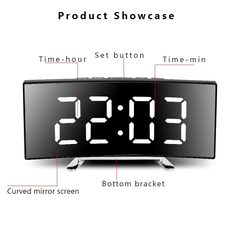 Latest Digital Clock LED Alarm Clock Bedroom Electronic Desktop Clock