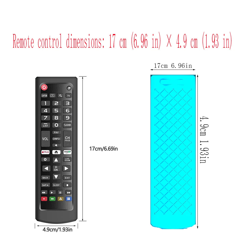 Luminous Silicone Remote Control Cover for LG AKB Series, Non‑Slip