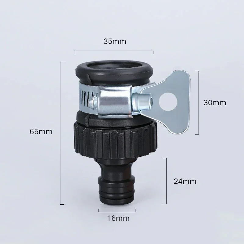 2pcs Durable Universal Water Faucet Adapter Plastic Hose Fitting Quick
