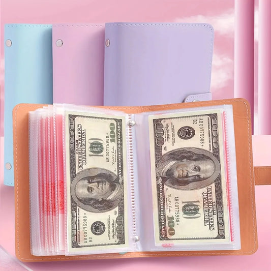 Banknote Storage Book Made of PU Material, Can Hold 100 Banknotes,