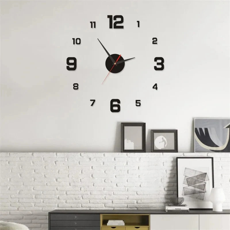 Luminous Digital Clock DIY Stereoscopic Wall Clock Silent Clock Living