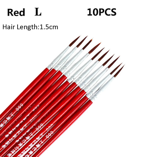 10pcs 0.7/1.1/1.5cm Fine Hand Painted Thin Hook Line Pen Art Supplies