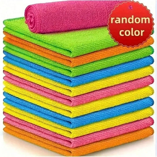 1/3/5/10Pcs Microfiber Cleaning Cloth Set Multi-color Soft