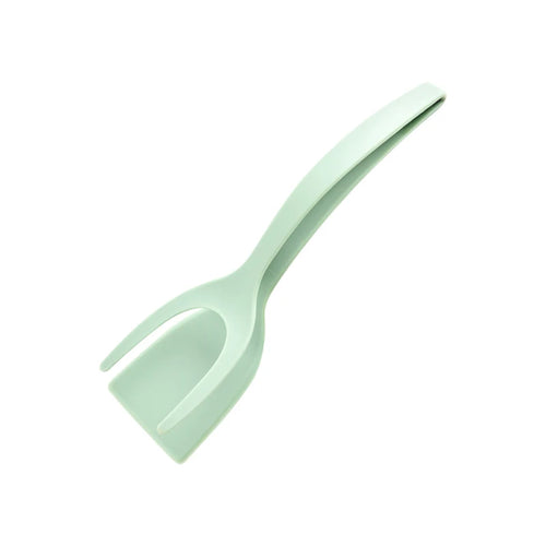 New 2 in 1 Grip Flip Spatula Tongs Egg Flipper Spatula Nylon Non Stick
