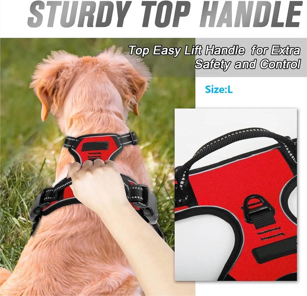 No Pull Dog Harness Front Clip Heavy Duty Reflective Easy Control