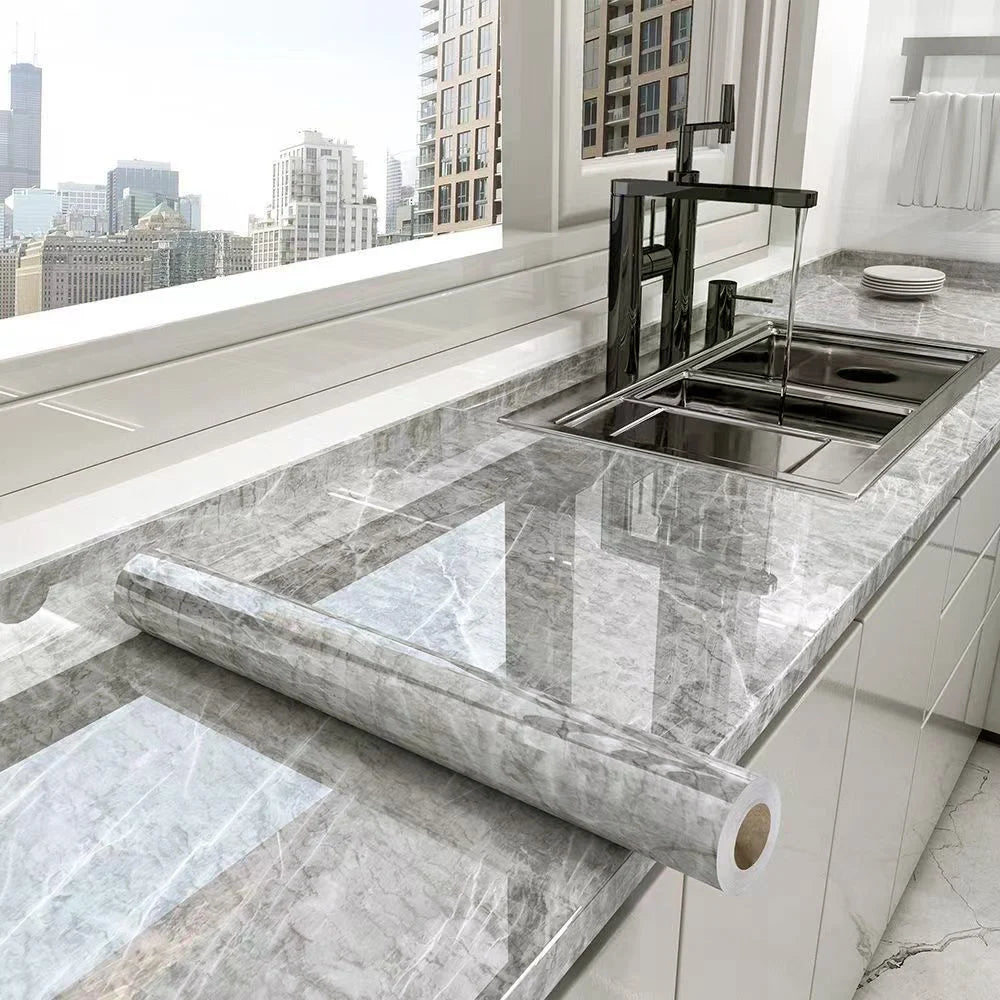 Marble Kitchen Oil-Proof Film Stove Waterproof Moisture-Proof