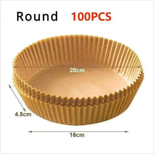 50/100/200Pcs Air Fryer Baking Paper Non-Stick Airfryer Baking Papers