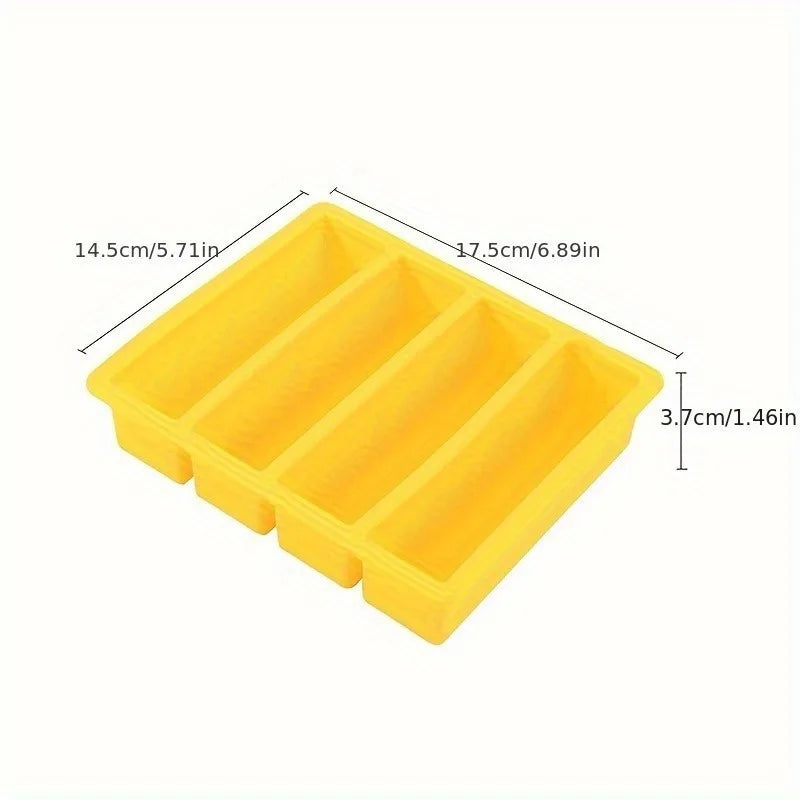 1pc Silicone Freezer Tray with Lid - Durable Kitchen Storage for Soup,