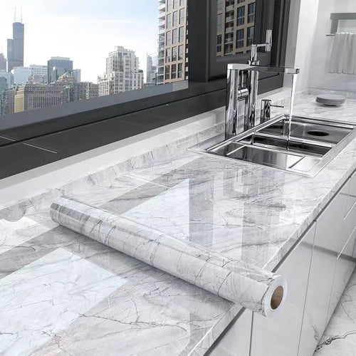 Marble Kitchen Oil-Proof Film Stove Waterproof Moisture-Proof