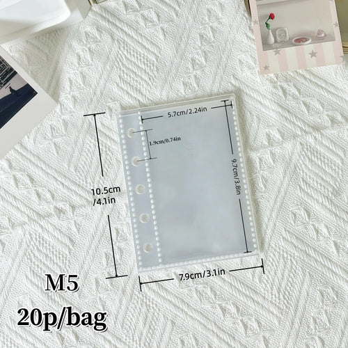 10/20/30/50 Pieces/Bag M5/A6/A7 Transparent Binder, Plastic Protective