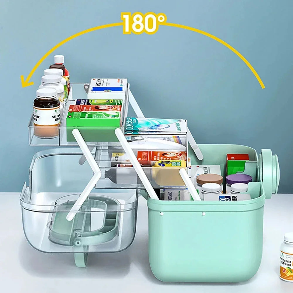 Clearance_3 Layers Large Capacity Medicine First Aid Kit Medicines