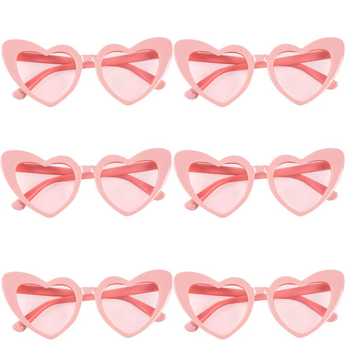 Bachelorette Party Heart Shaped Glasses Black White Pink Avocado Green