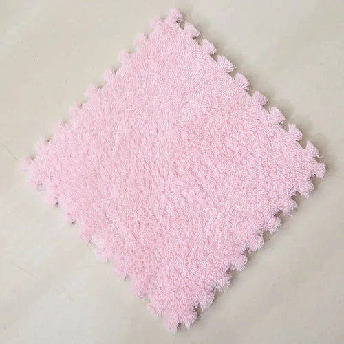 30*30CM Soft Plush Children Kids Rug Play Mat Puzzle Carpet Warm