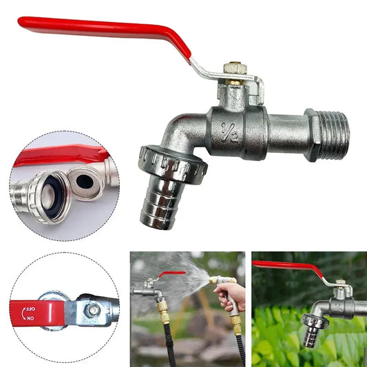 1/2inch Garden Irrigation Brass Faucet IBC Tank Water Tap Single