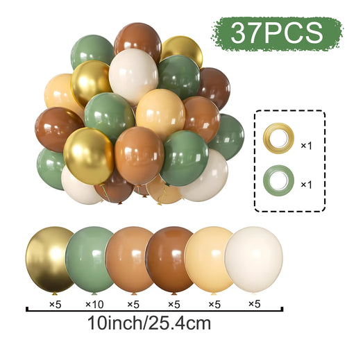 31/36/37/51/101Pcs Metallic Balloons Pearl White Latex Balloon Gold