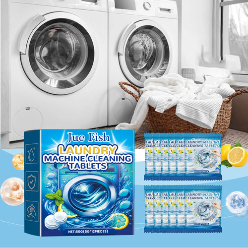 12PCS Washing Machine Cleaning Effervescent Tablets Deeply Cleans