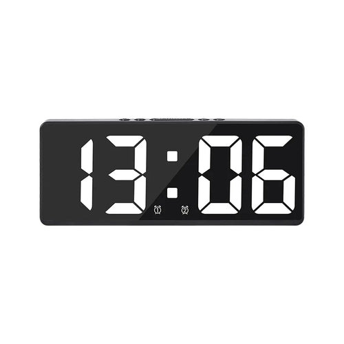 Digital Alarm Clock Voice Control Teperature Snooze Night Mode Desktop