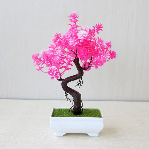 Artificial Plastic Plants Bonsai Small Tree Pot Fake Plant Potted
