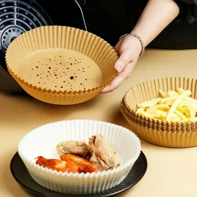 50/100PCS Air Fryer Disposable Paper Square Round Baking Paper