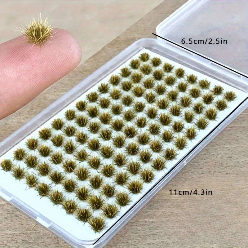 104pcs/pack Static Grass Tuft, Model Grass Tufts Terrain Model Kit