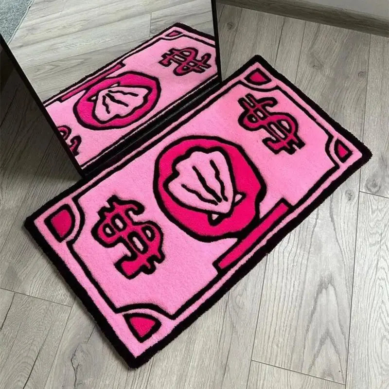 Coin Decorative Carpet Household Bedroom Bedside Blanket Door Mat Door