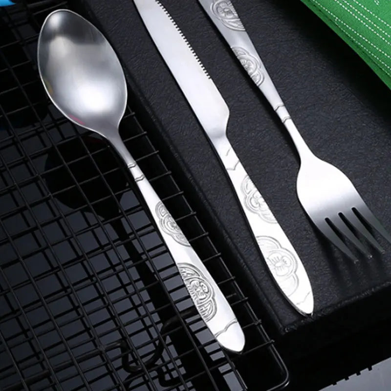 [Hot Sales] Picnic Set Tableware Washable with Zipper Travel Cutlery