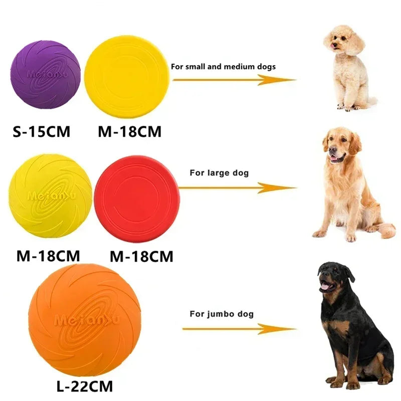 Multicolor Frisbeed Dog Toy  Fashion Pet Dog Silicone Game Flying