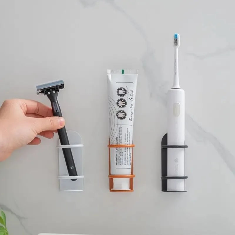 Toothbrush Holder Toothpaste Shaver Dispenser Squeezer Wall Mount