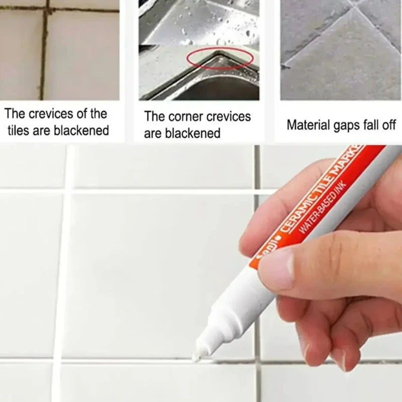 Waterproof Ceramic Tile Grout Marker, Mold-Resistant Seam Pen for