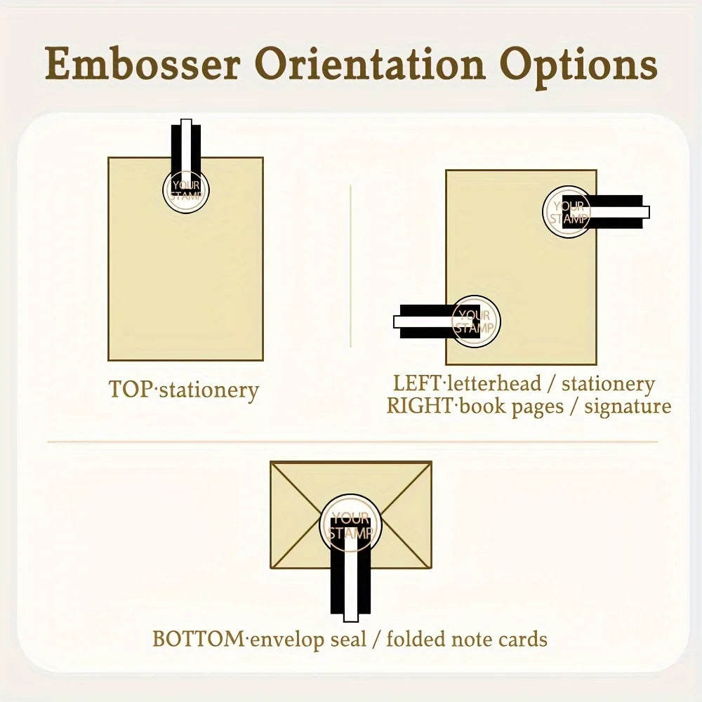 Embosser Stamp LOGO Customized Wedding Library Book Private Seals