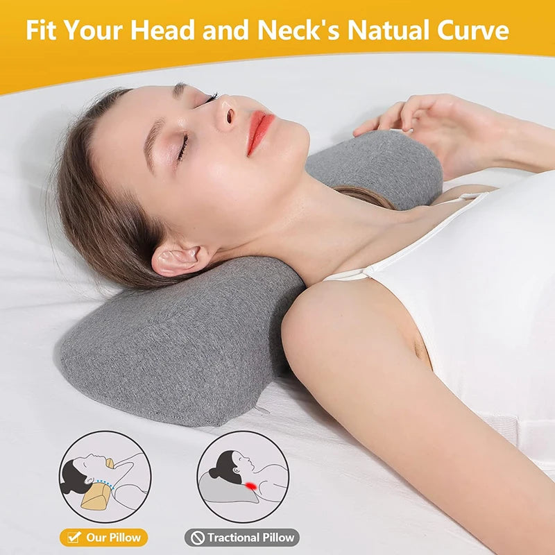 Cervical Pillow, Memory Foam Contour Pillow, Bed Pillows for Side