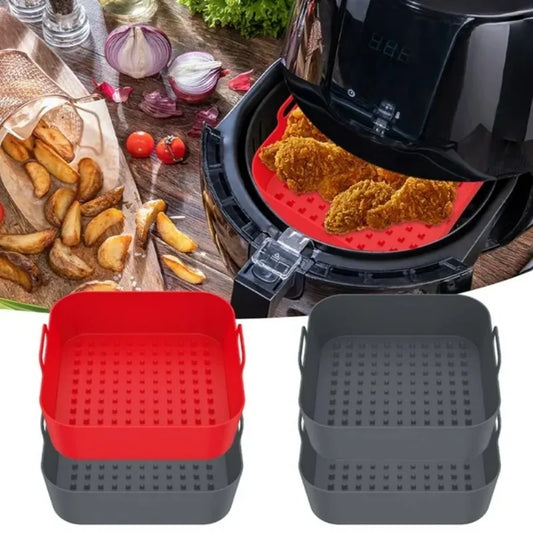 Reusable Silicone Air Fryer Basket Non-Stick Heat Resistant Air Fryer