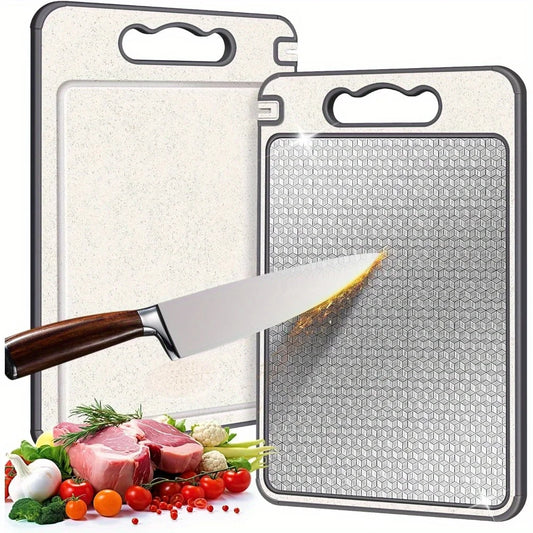 1pcs Stainless Steel Cutting Board Double Sided Chopping Board for