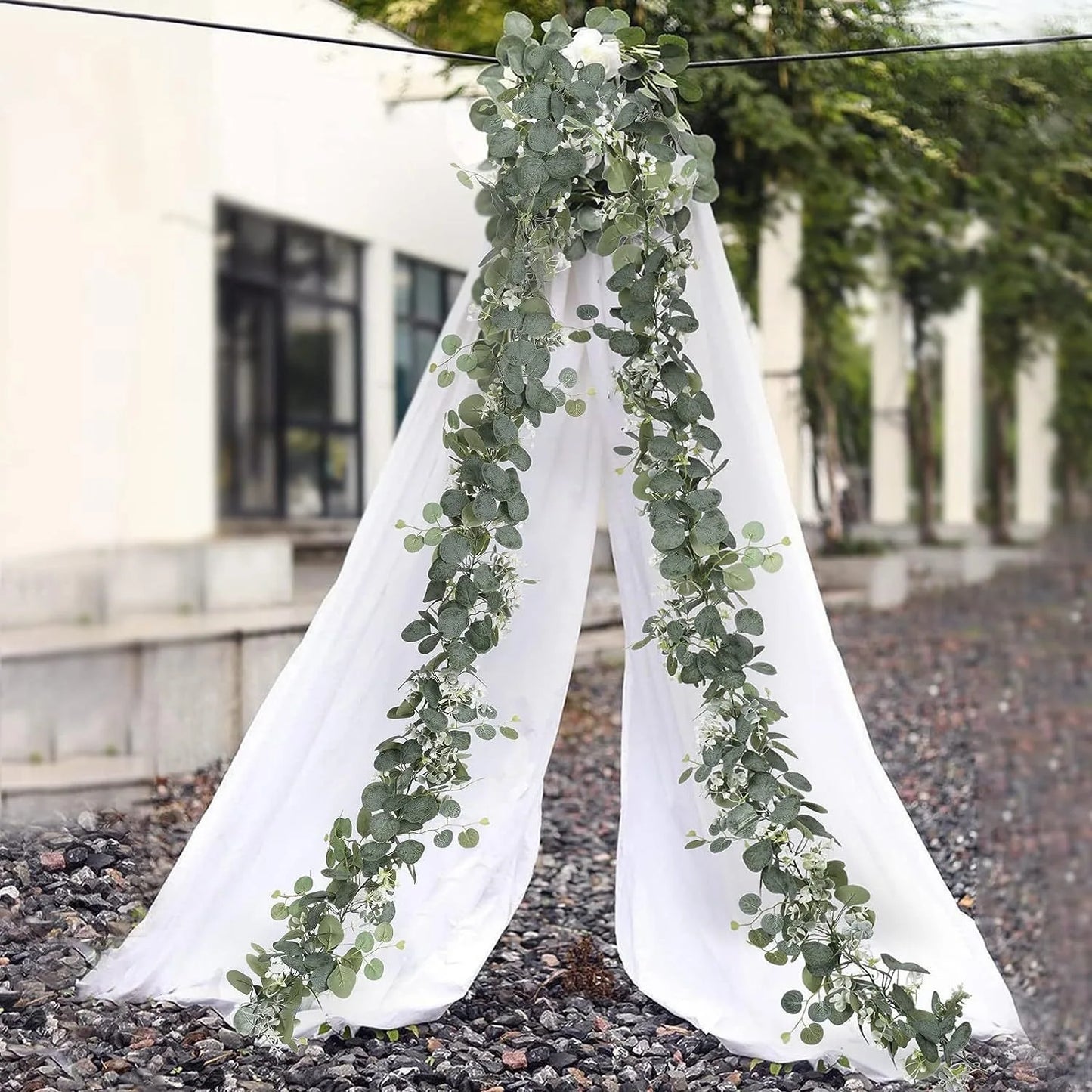 1pcArtificial Eucalyptus Leaves Greenery Garland Faux Plant Spring